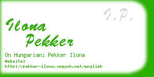 ilona pekker business card